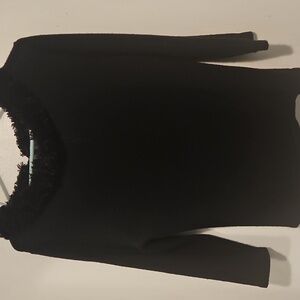 Outfit JPR Black Vintage Sweater Faux Fur Collar Outfit JPR